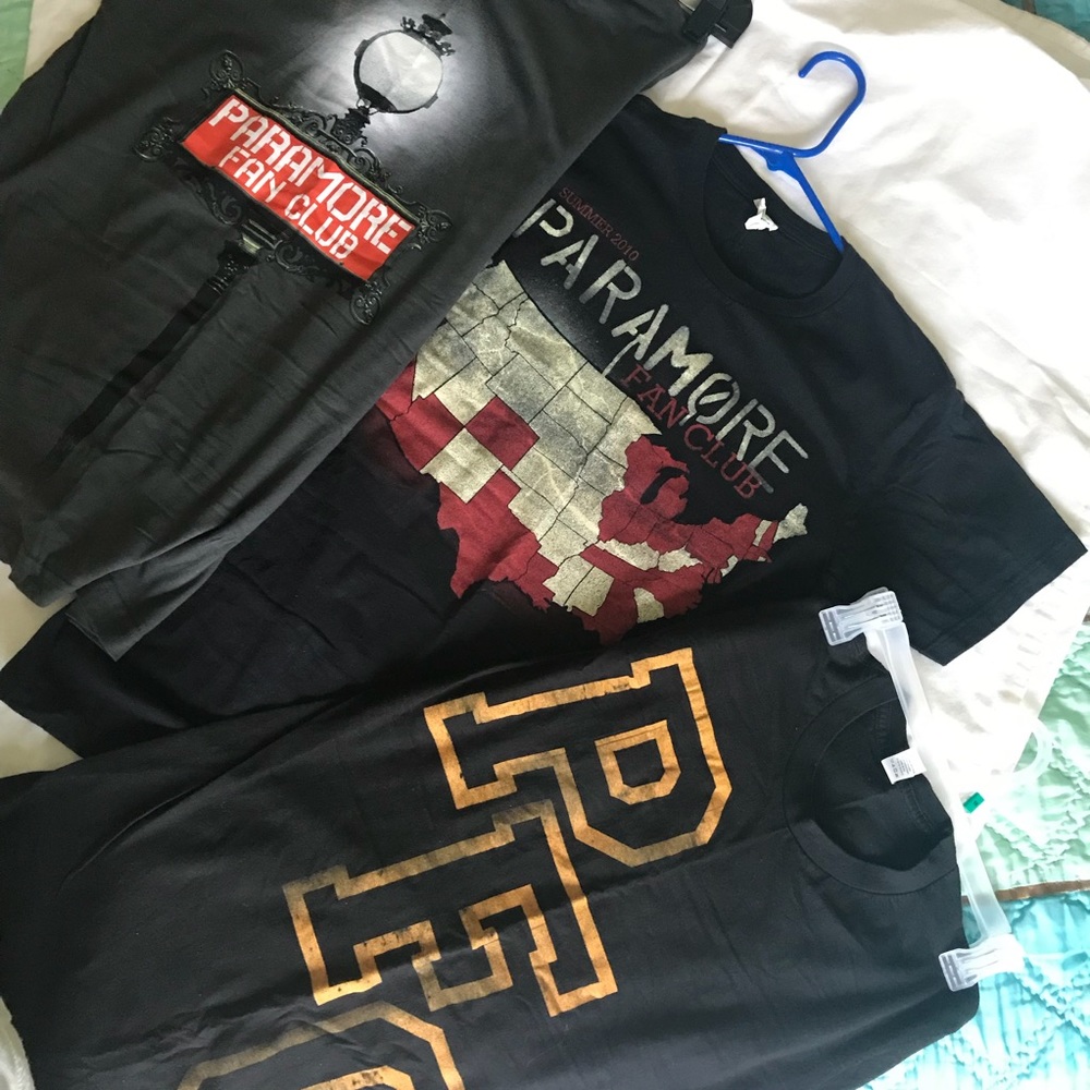 Collection of (3) Paramore Fanclub T-Shirts